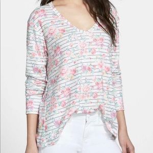 Wildfox Long Sleeve V-Neck Top